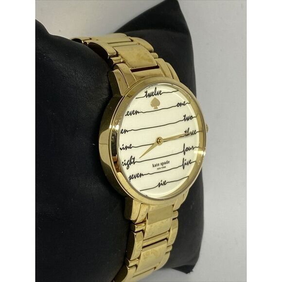 Kate Spade KSW1060 Women's Gold Stainless Steel Analog Cream Dial Watch JK827 - Picture 5 of 12